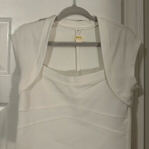 Maeve Ivory Cap Sleeve Top